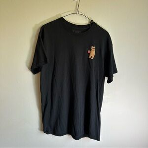 Riot Society Black Bear Logo T-Shirt Medium Streetwear Graphic Tee Casual